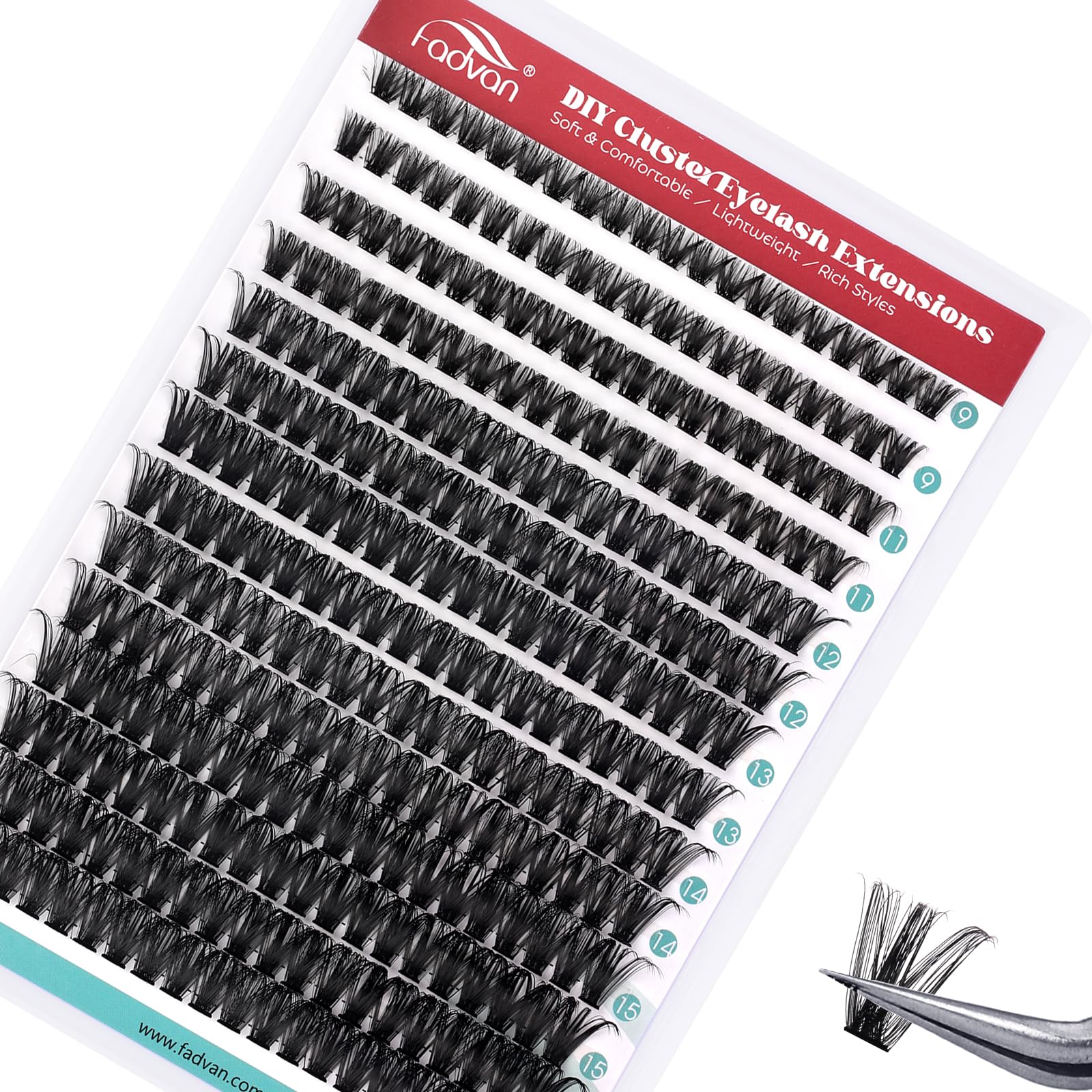 Easy Fan Lashes Self Fanning Volume Russian Eyelash Extensions 0.05D Curl Mixed 8-14mm Automatic Blooming Volume Easy Fan Lashes FADVAN(0.05-D-814) — view 20