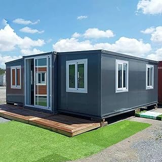Portable Prefabricated Tiny Home 13x20ft, Mobile Expandable Plastic Prefab House for Hotel, Booth, Office, Guard House, Sh...