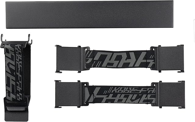 Ikea UPPSPEL 4-Piece Accessories Set for Pegboard (1 x Magnetic Strip, 2 x Straps, 1 x Hook), Fits SKADIS, Dark Grey, 705.077.79