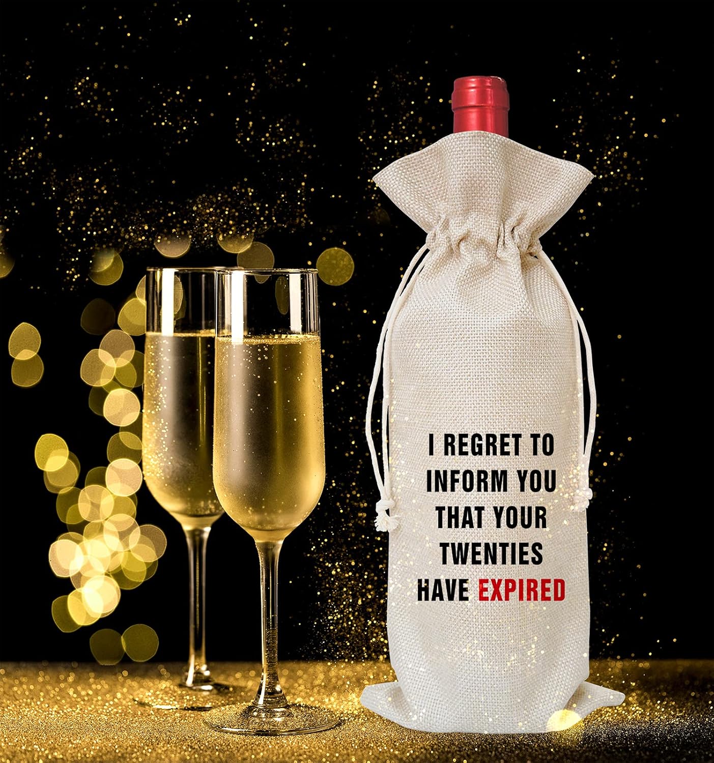 30th Birthday Gift Wine Bag（1 Pc）,30th Birthday Decorations for Women, Men, Sister, Friends-J20,30th Birthday Decorations for Women,Men,Sister,Friends-J19 : Grocery & Gourmet Food