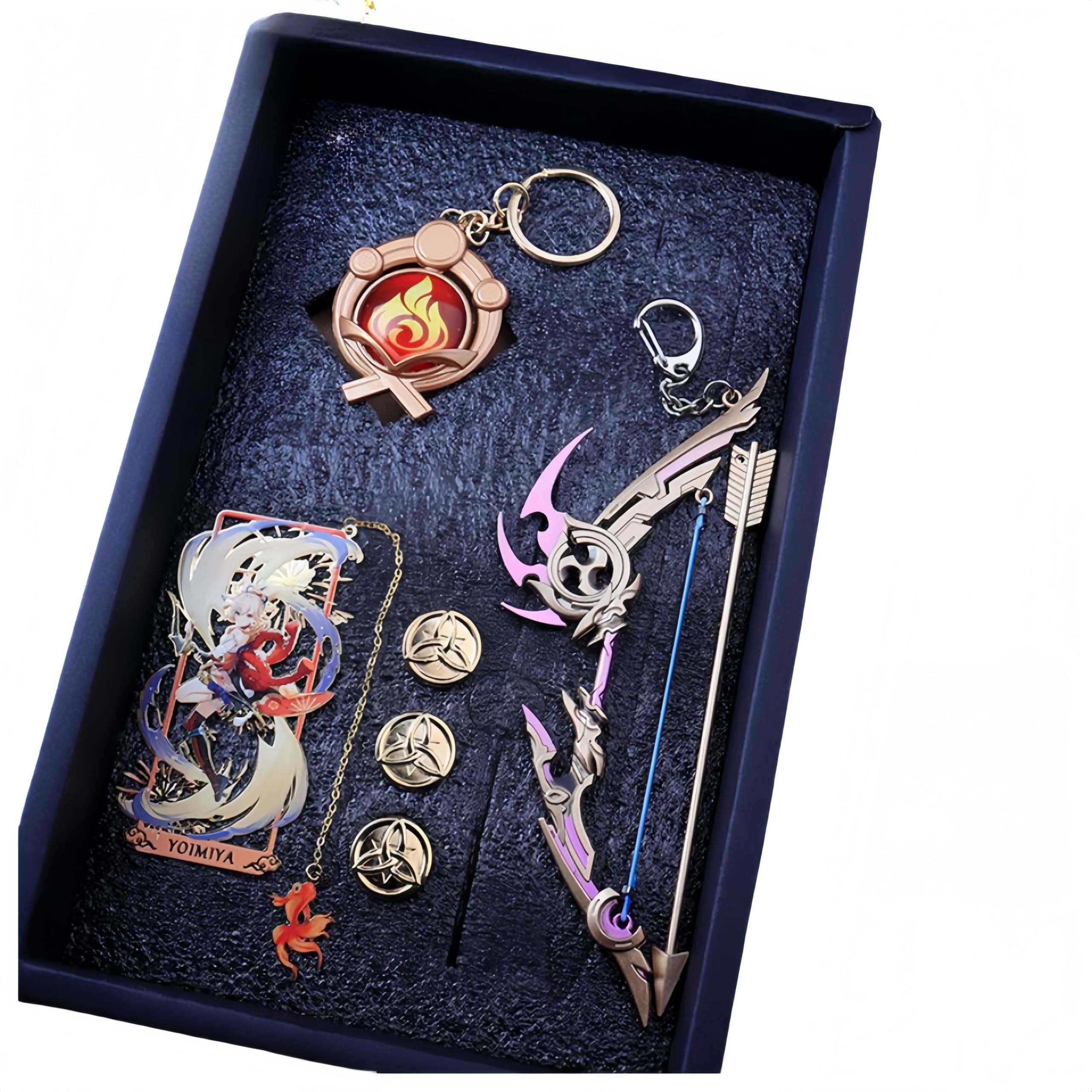 Amazon.co.jp: 原神 アルレッキーノ 召使 神の目 キーホルダー 武器