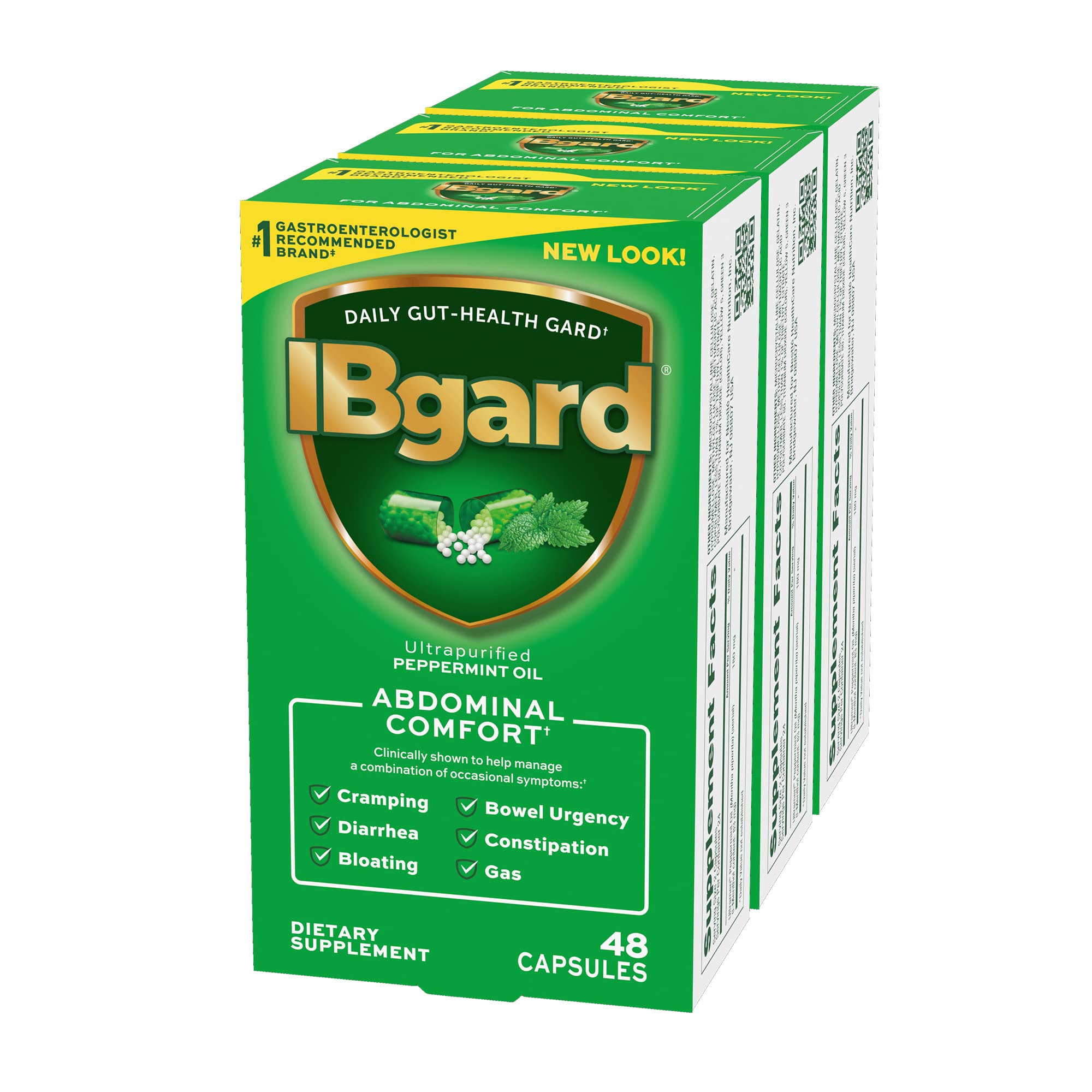 IBgard Daily Gut Health Support Dietary Supplement, 144 Capsules (Packaging May Vary)