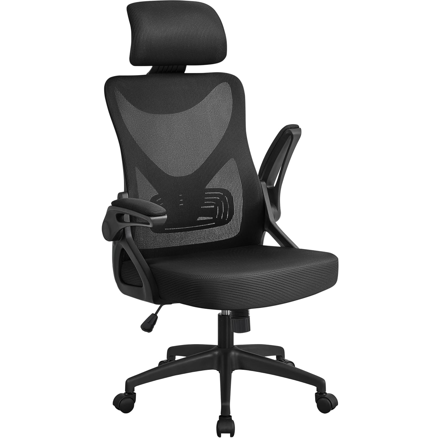 Yaheetech Ergonomic Office Chair High Back Desk Chair with Headrest and Flip-up Armrest Lumbar Support for Home Office