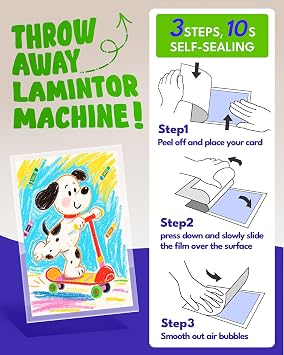Uinkit 4mil Thicker Self-Adhesive Laminating Sheets Against Spills Surface