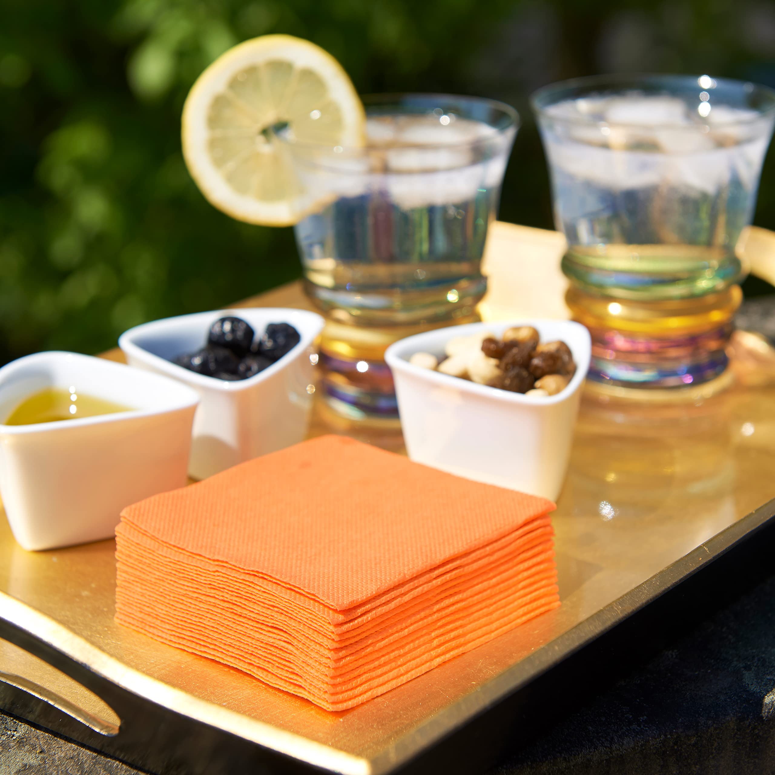 Tovaglioli Microgoffrati Le Nappage 24x24cm - Confezione Da 50, Turchese, FSC Biodegradabili - Foto 5