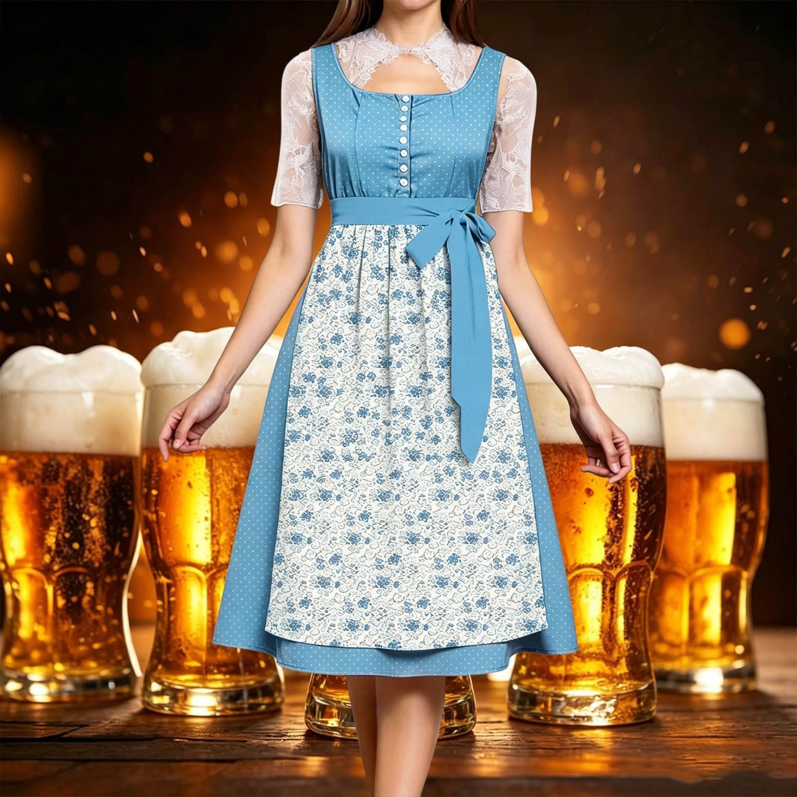 Robe ottomane pour un cosplay festif bavarois/de la bière, tenue historique élégante pour les concours et événements à thème