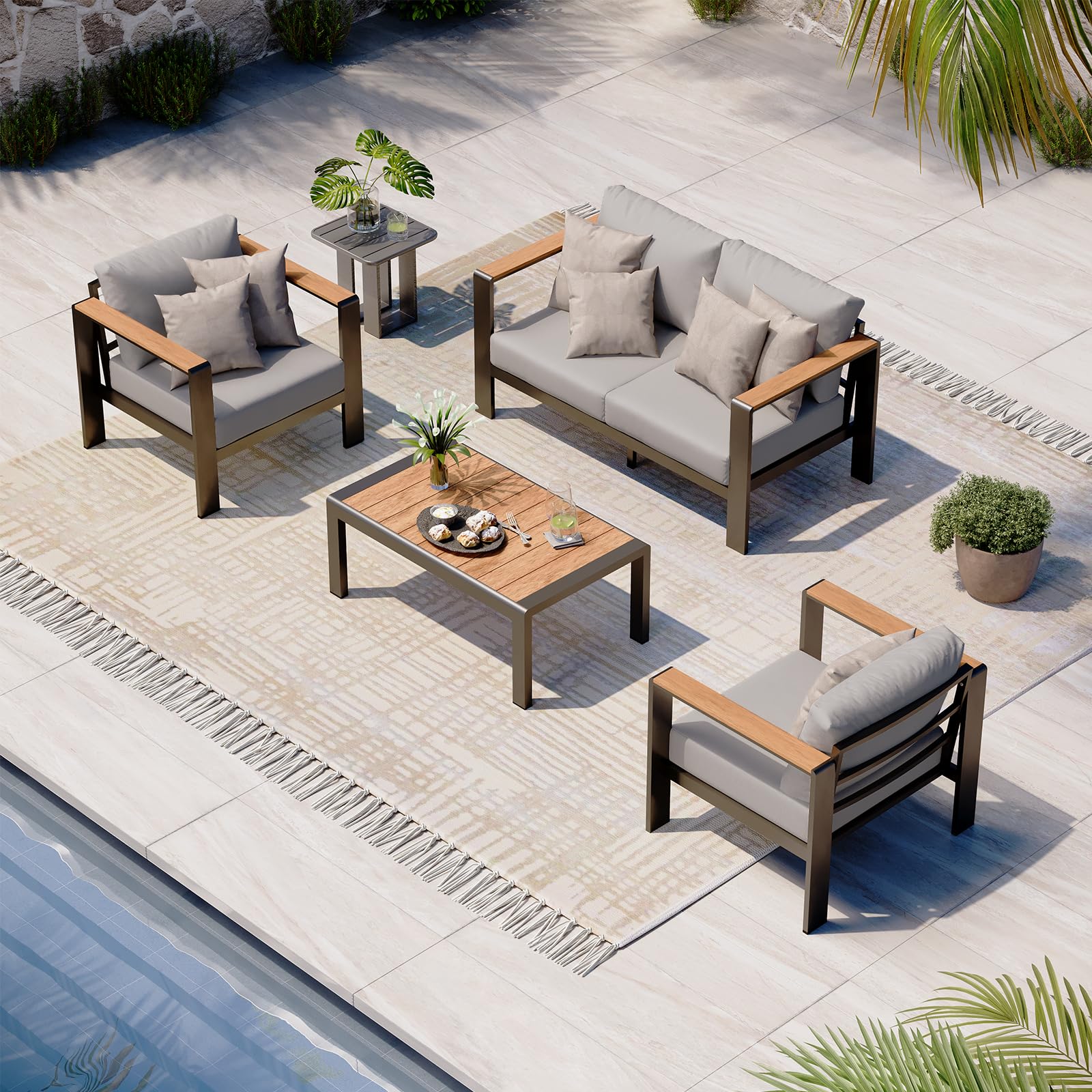 Oasbira Aluminum Patio Furniture Set