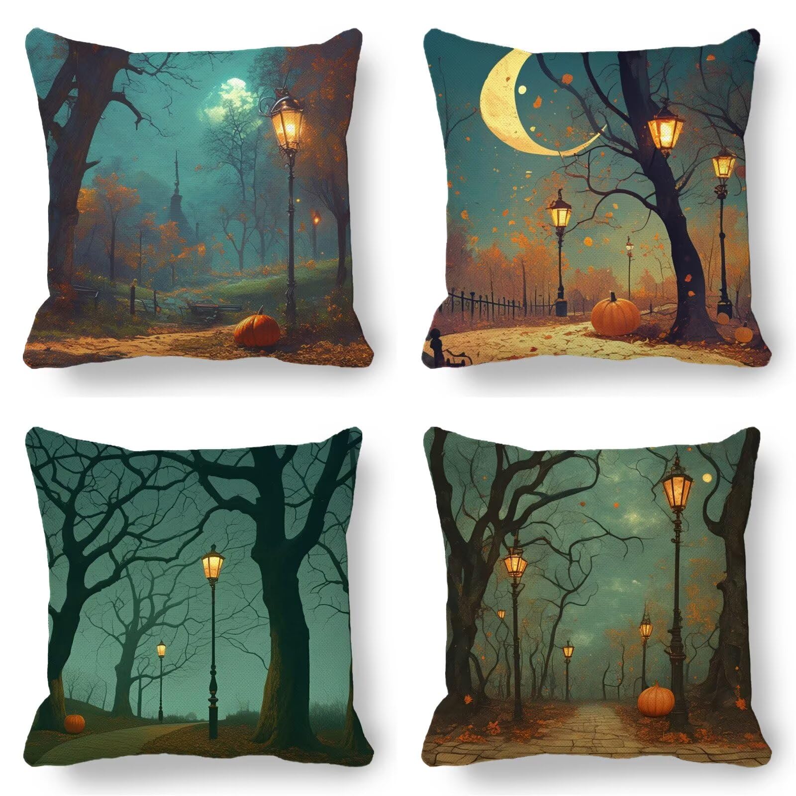 Housse de coussin canapé exterieur impermeable lot 4 taie oreiller lin