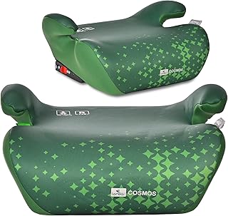 Lorelli Cosmos Kindersitzerhöhung Isofix 125 bis 150 cm (6-12 Jahre) Norm R129, Autositzerhöhung, tragbare Sitzerhöhung, Kindersitz, Autositz Erhöhungen für Kinder, Grün