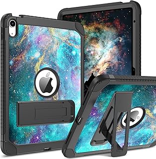 BENTOBEN iPad 10th Generation Case, 10.9 inch iPad 2022 Case, iPad 10 Case, Slim Fit Kickstand Shockproof Rugged Protection TPU Bumper Drop Protective Girls Women Boys Kids Cover, Glowing Green Nebula