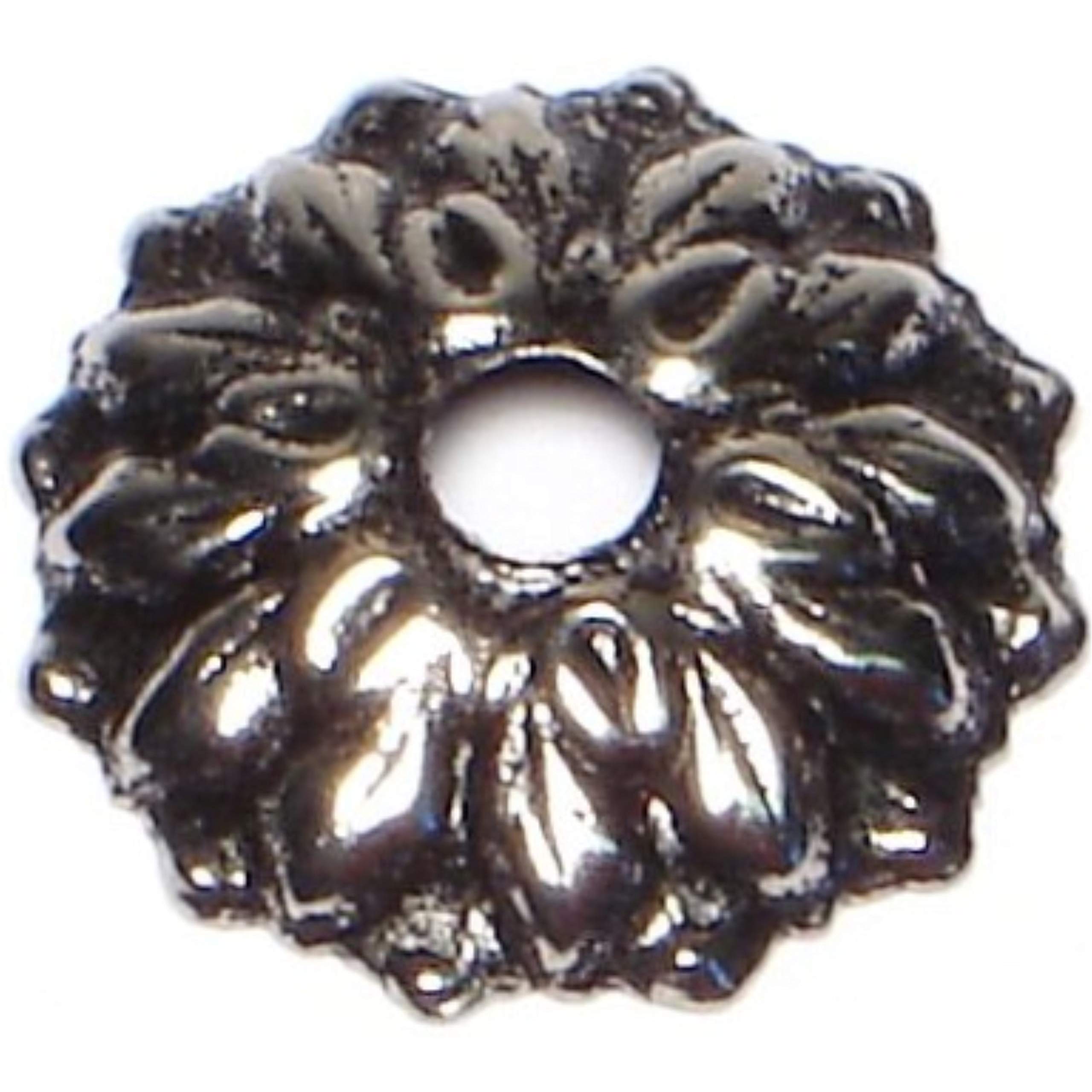 Fermeture difficiles 014973165741 Argent antique lot de 8 rosaces 3/4 pouce