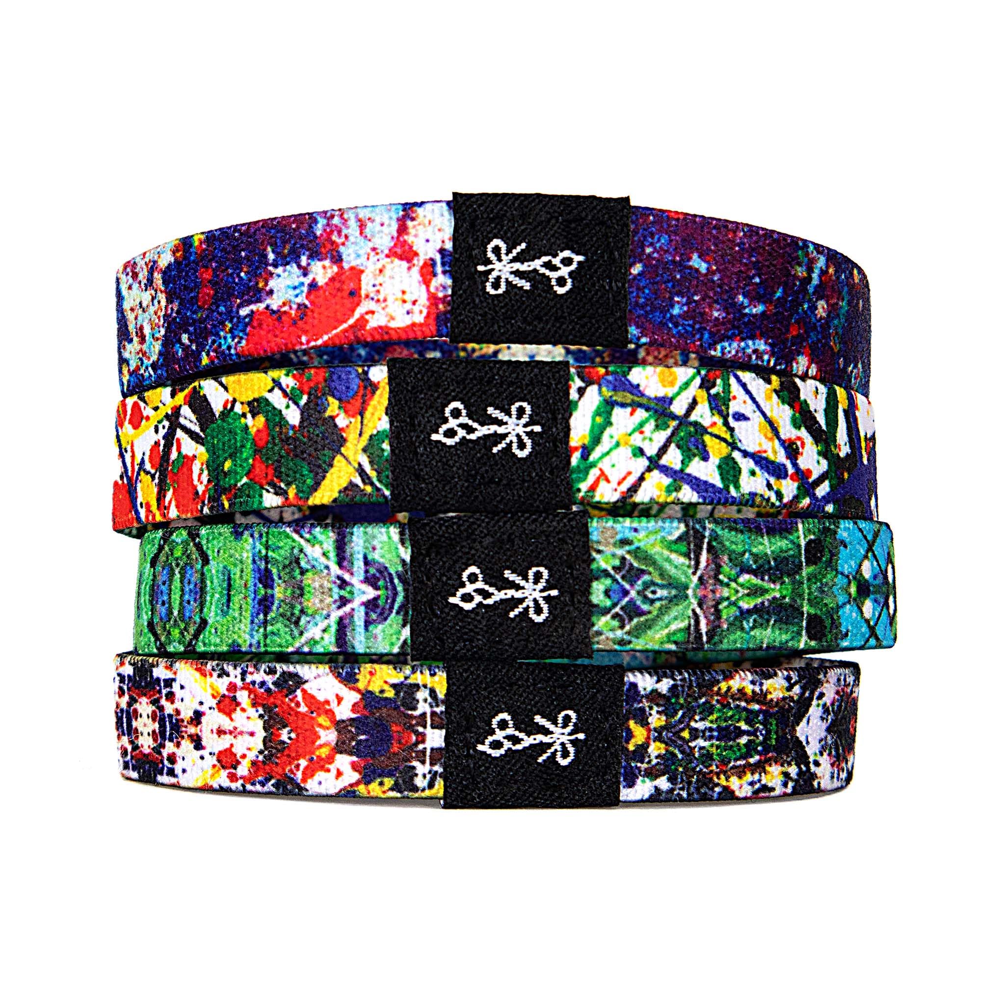 Hair Ties For Guys | Superior, No-Rip, No-Slip Hair Ties for All Hair Types (The Paint Splatters)