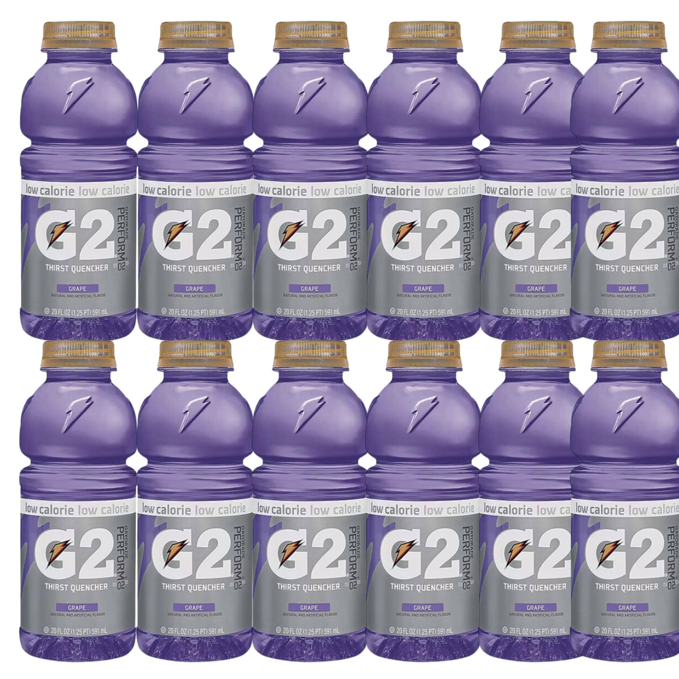 Low-Calorie Sports Drink, Gatoraide, Grape Flavor, 20 Fl Oz Bottles (Pack of 12) – Electrolyte Thirst Quencher for Rehydration & Hydration Support.