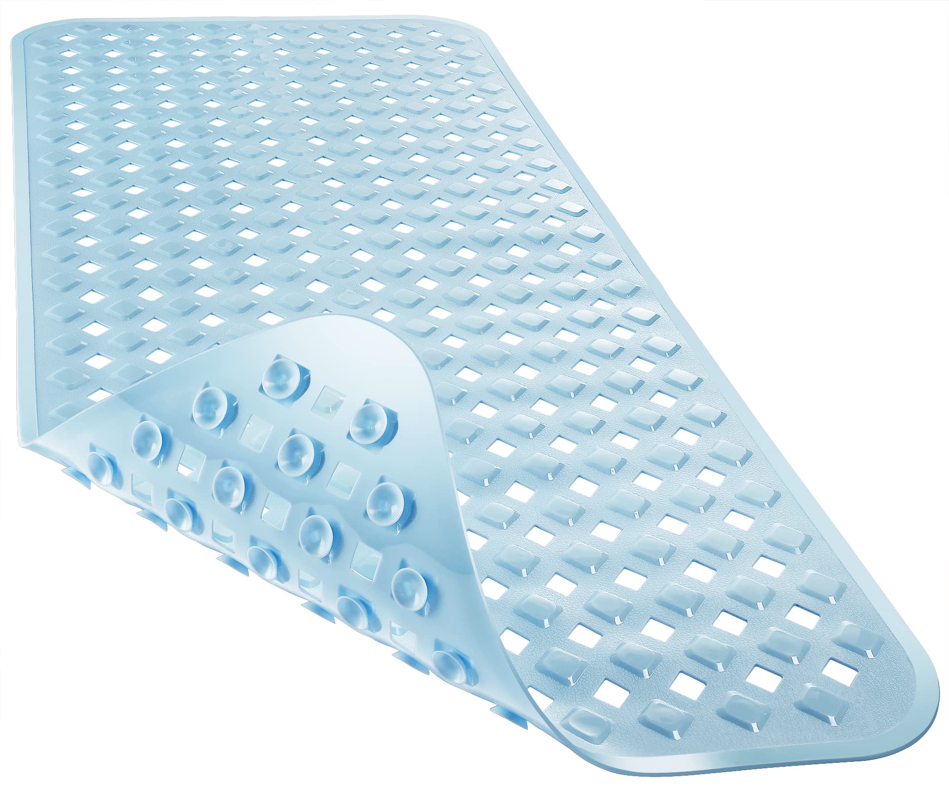Yimobra Original Bath Shower Mat for Tub, Non Slip Bathtub Mats with Suction Cups, Drain Holes, Machine Washable, BPA,Phthalate Free, Light Blue-image-15