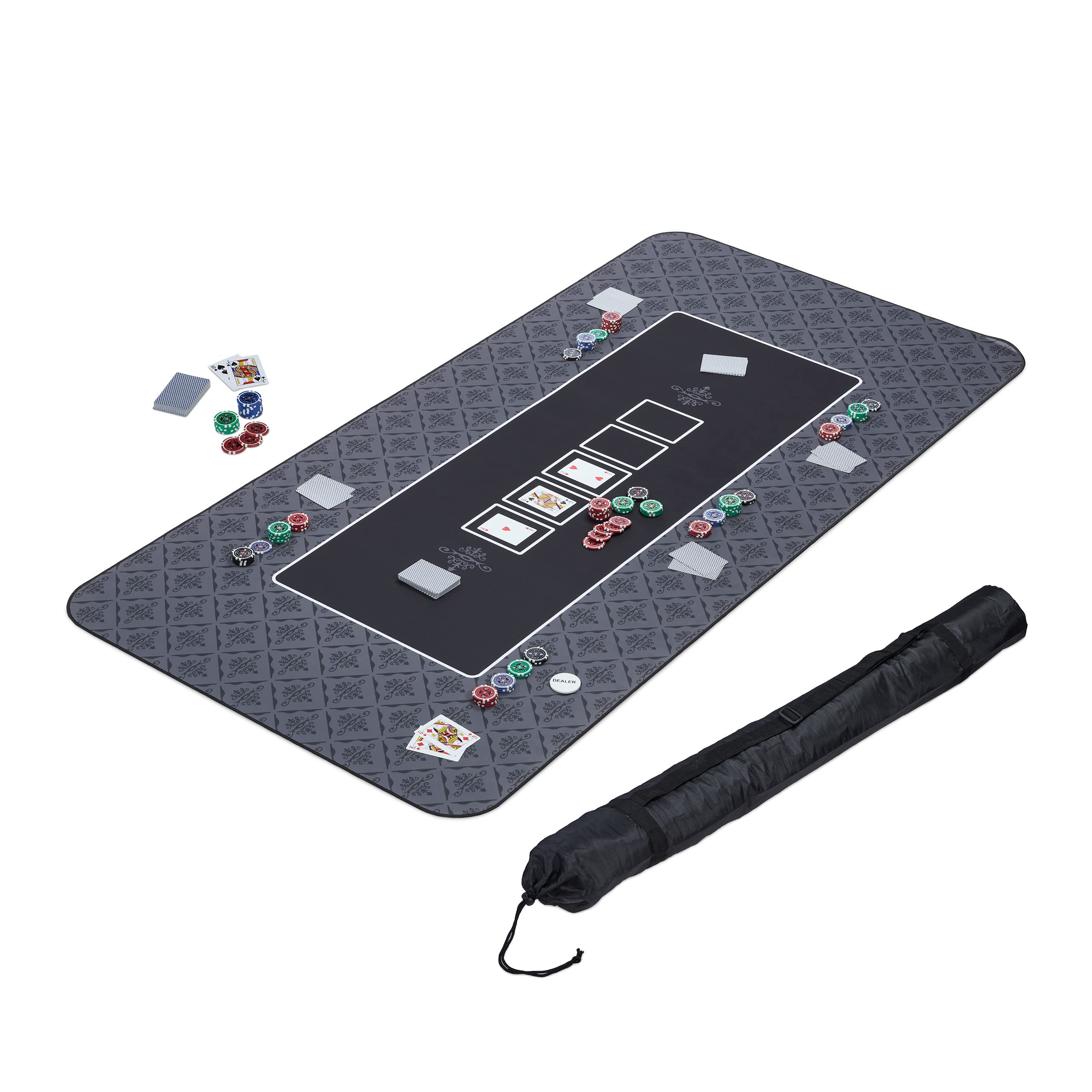 Tapis De Poker Texas, Tapis De Poker Holdem,Tapis De Jeu En Caoutchouc Portable Avec Disposition Du Poker Texas Poker Holdem Pad Pour Salles De Jeux De Societe Reunions Entre Amis Et Divertissement
