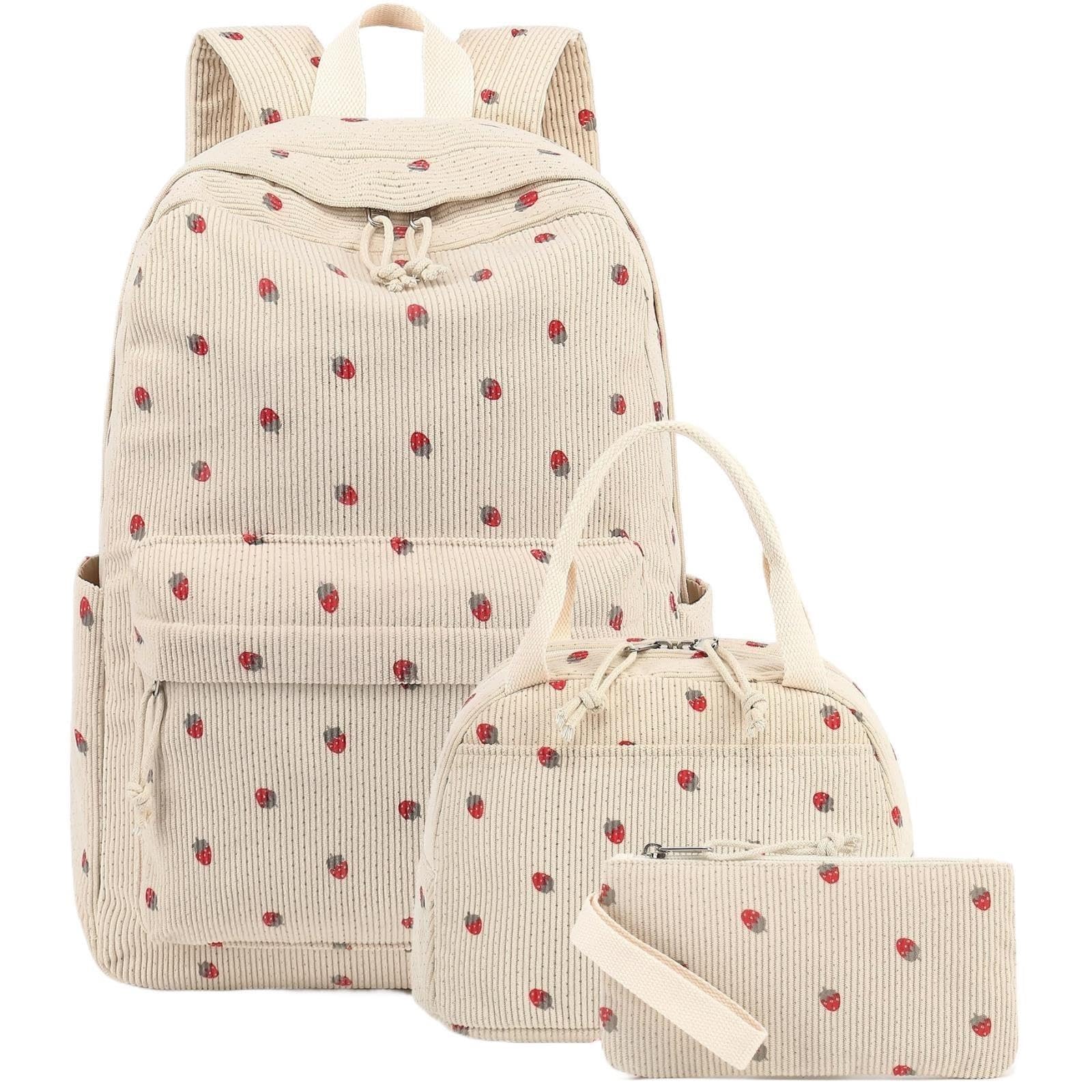 Cord 3Pecs/Set Rucksack Einfarbige Damenrucksäcke