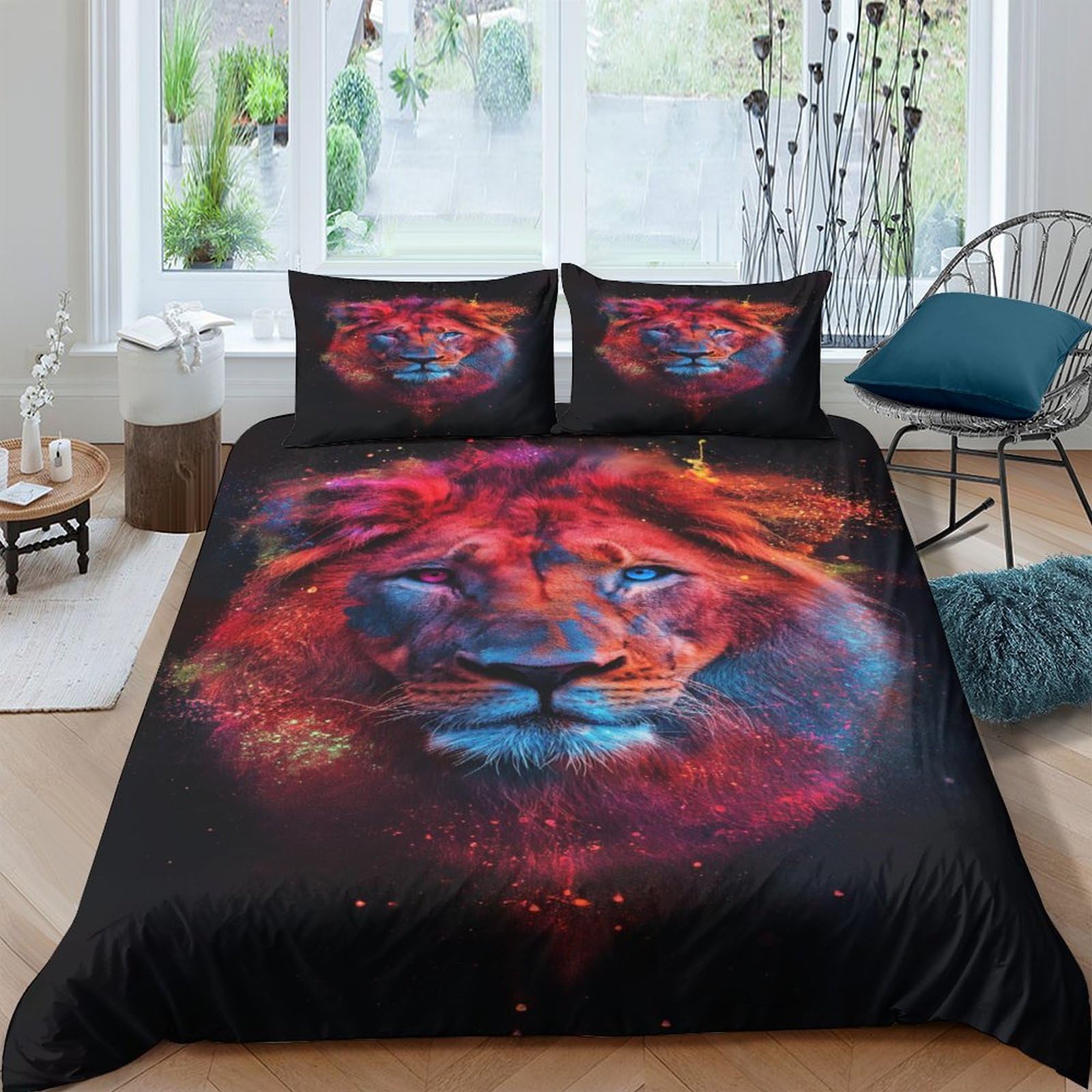 Housse de couette lion pour lit enfant : créez une chambre safari douillette