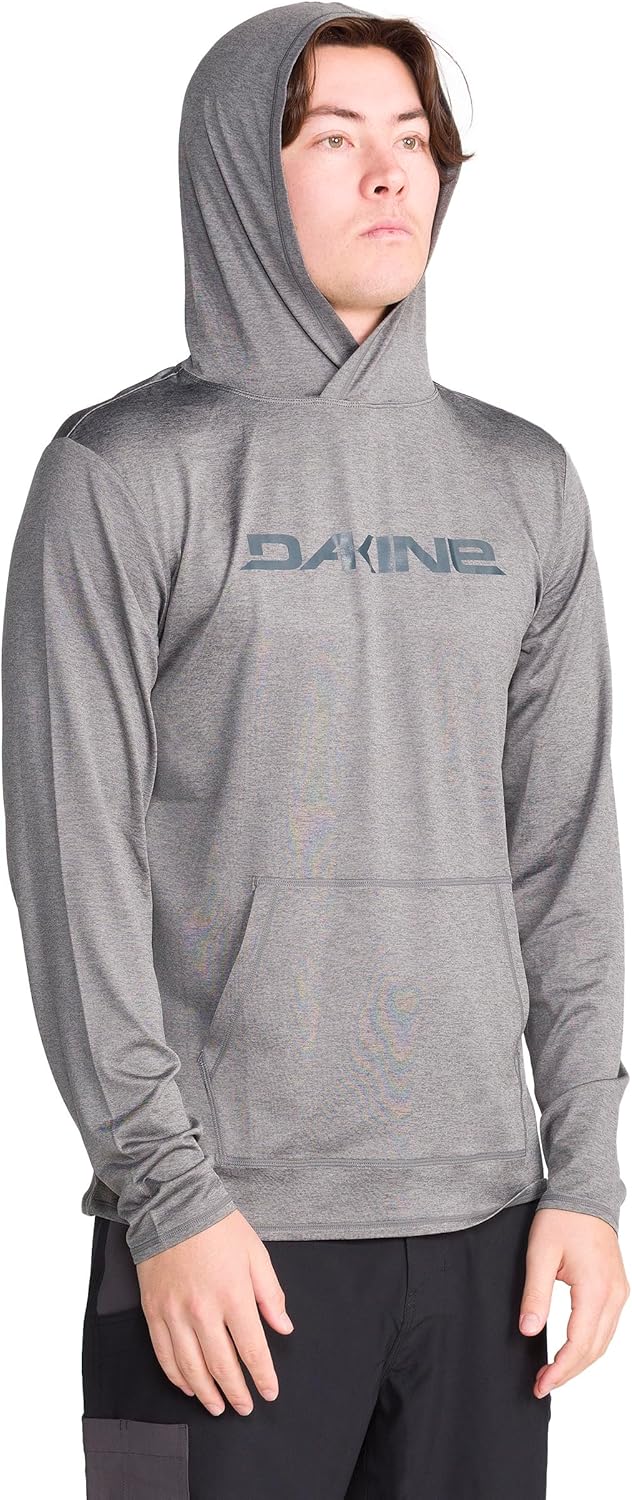 Dakine Men's Hooded Long Sleeve Rashguard – UPF 50+ Protection Swim Top, Quick-Dry Swim Shirt, Pockets
