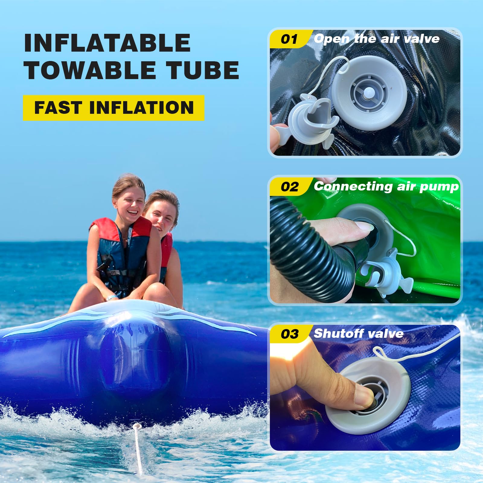 Amazon.co.jp: 空気注入式フライングマンタレイチューブ 10x9フィート