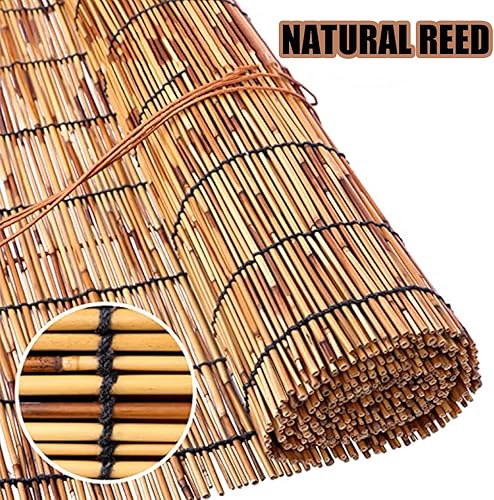 Miniatura 2 de OCAZI Persianas enrollables para exteriores, persianas de bambú, persianas enrollables retro romanas, cortinas de caña natural, cortinas de bambú