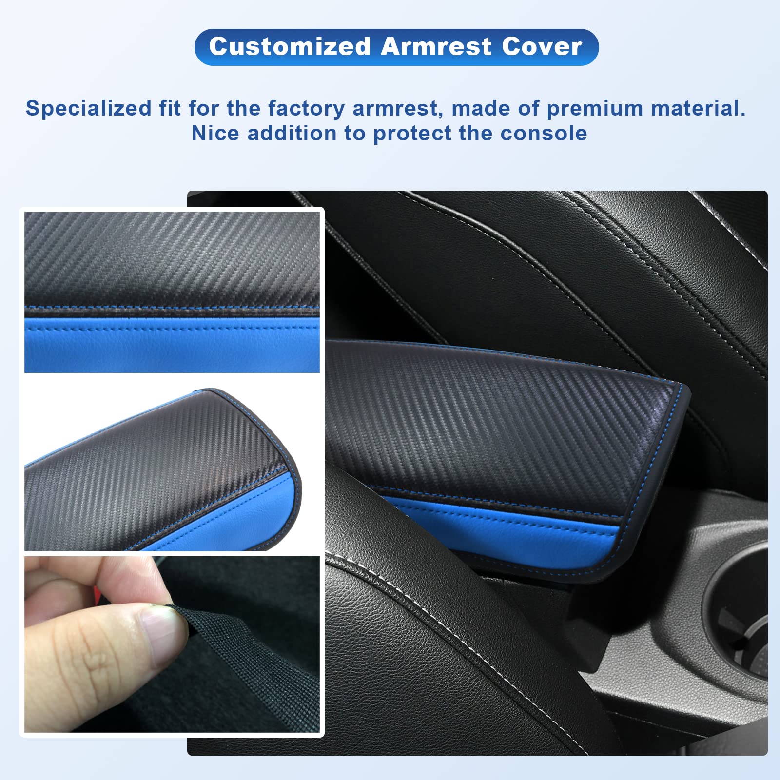 Housse Accoudoir Renault Captur 2 2020-2023 - Cuir PU Rouge - Protection Anti-rayures