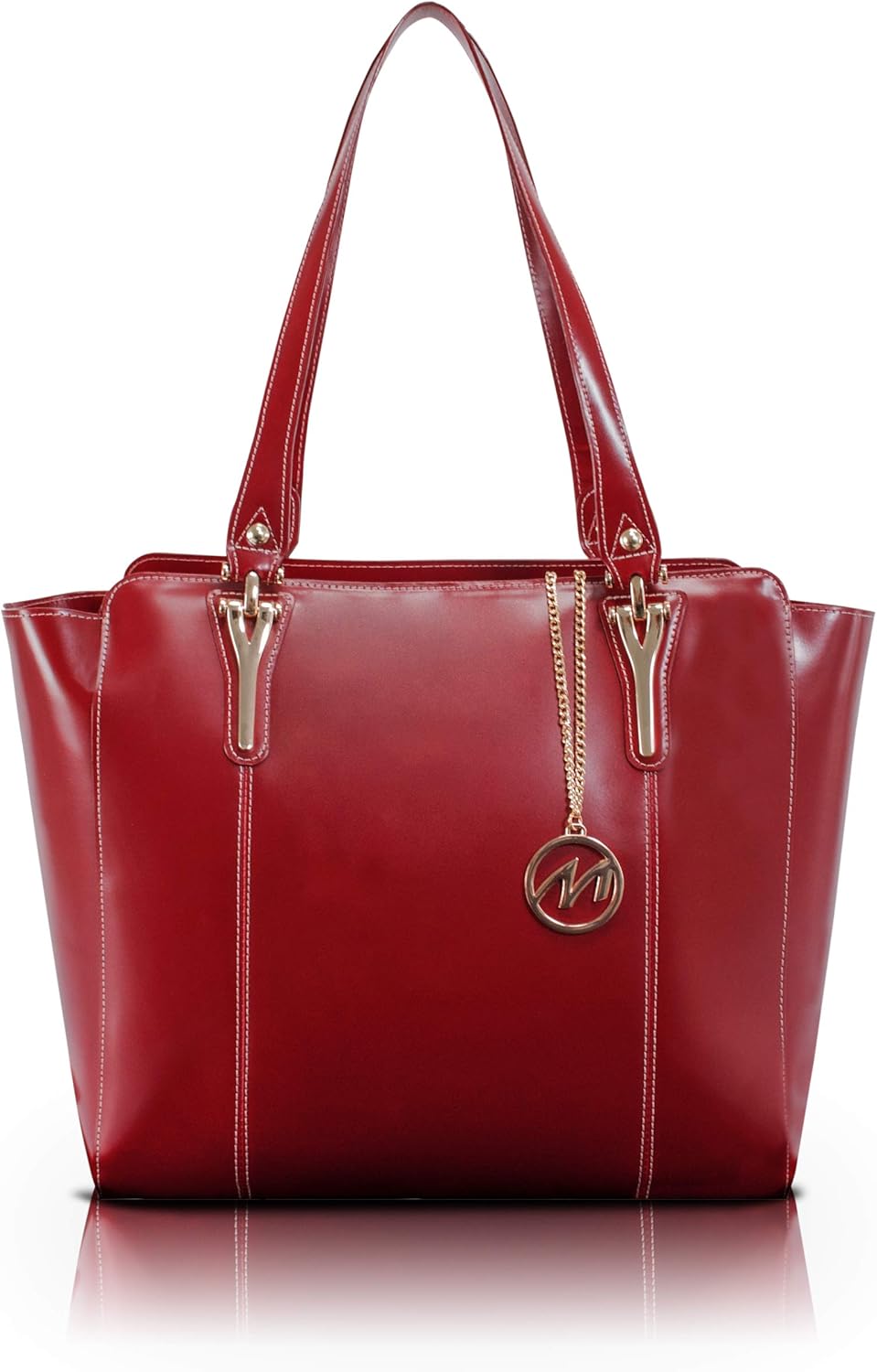 McKlein ALICIA, Leather Ladies' Tote with Tablet Pocket, Laptop Bag for Women Lightweight Leather, Computer Tote Bag, Briefcase Large Capacity Handbag Shoulder Bag