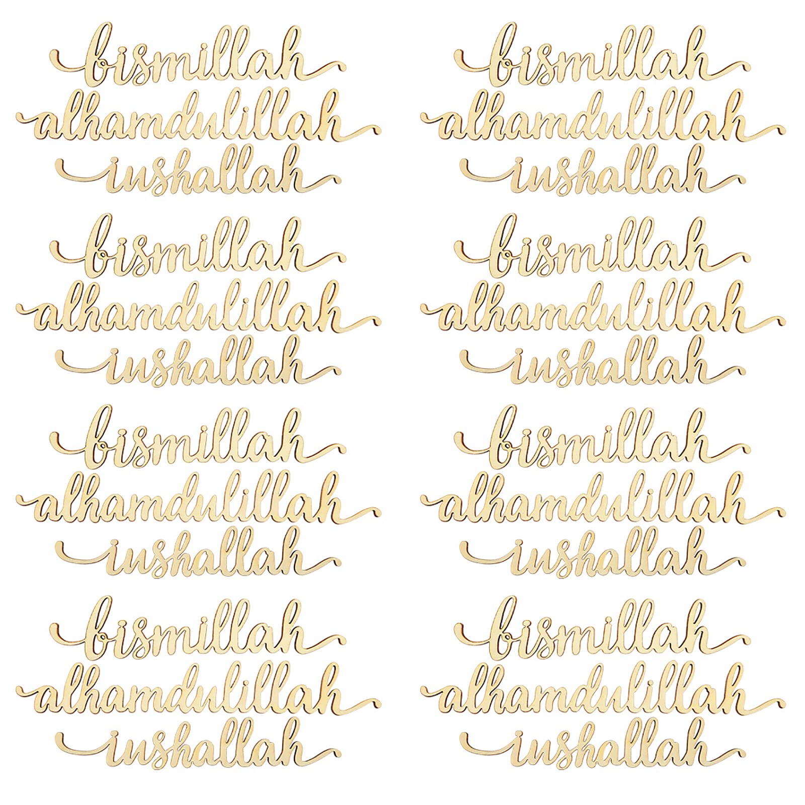 Lettre en bois Eid Mubarak le cadeau de dîner idéal