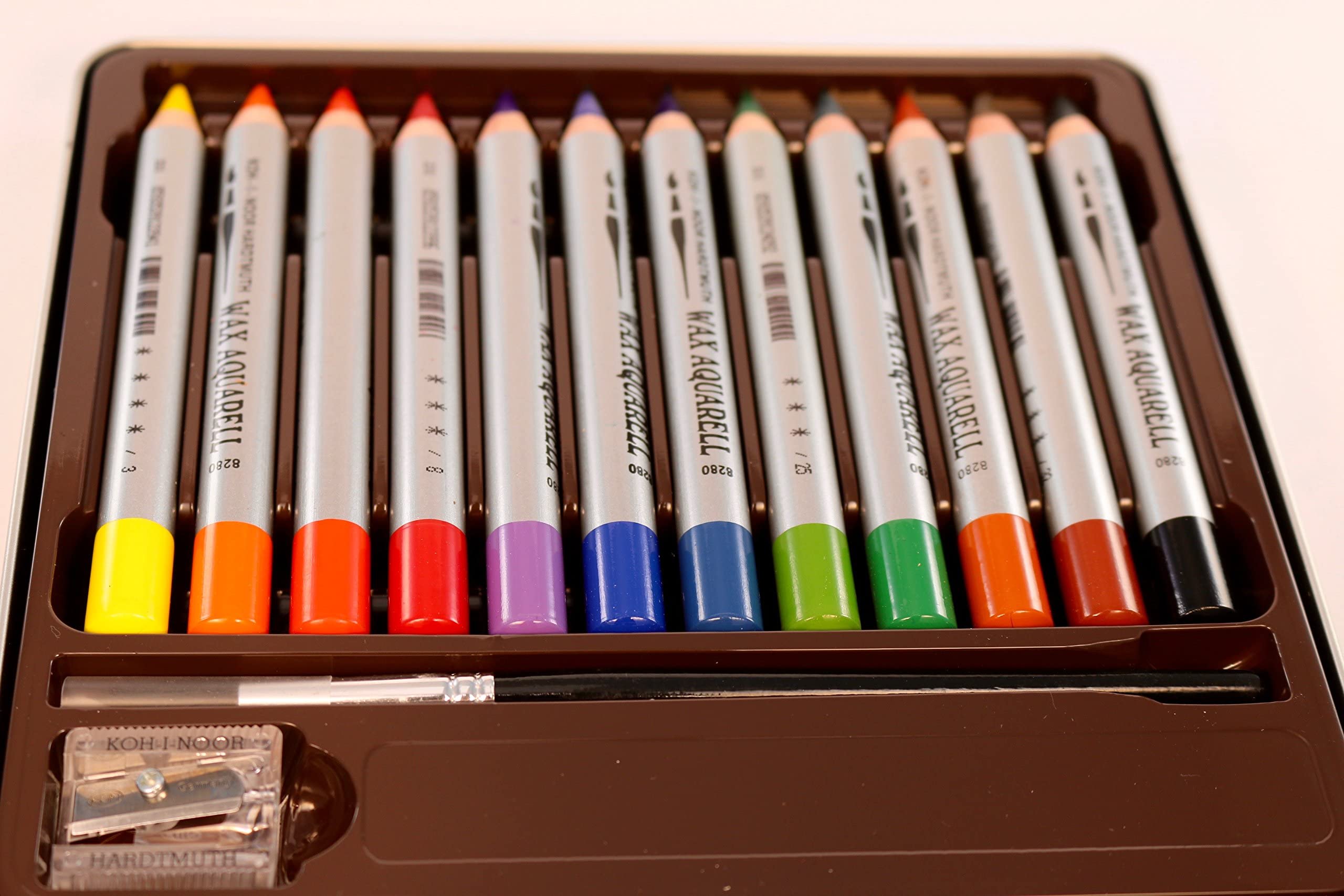 KOH-I-NOOR 8282 Aquarell kolorowe pastele z delikatnym woskiem w puszce (12 szt.)
