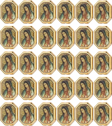 30 cuentas espaciadoras de San Judas de Nuestra Señora de Guadalupe para bricolaje, rosario, coronilla, collar, pulsera, pieza de fabricación de