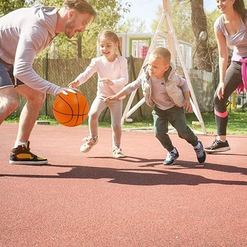 Miniatura 5 de 3 otters Paquete de 6 mini pelotas de baloncesto, juego de baloncesto de 7.5 pulgadas con bomba para niños, juguete de piscina, mini aro de