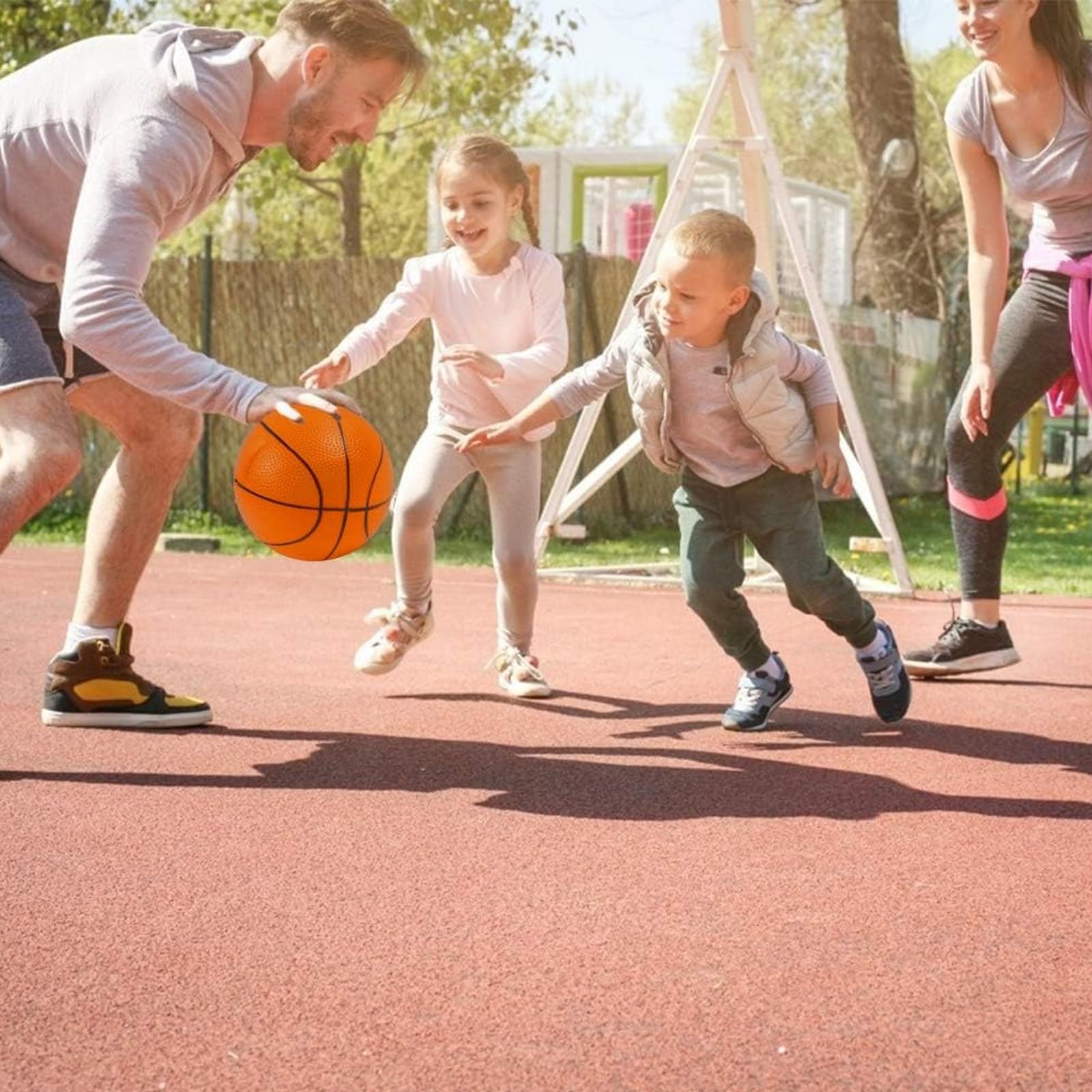 3 otters 6 Pack Mini Basketballs, 7.5 Inch Basketball Set with Pump for Kids Swimming Pool Toy, Mini Basketball Hoop, Outdoors Party Favors