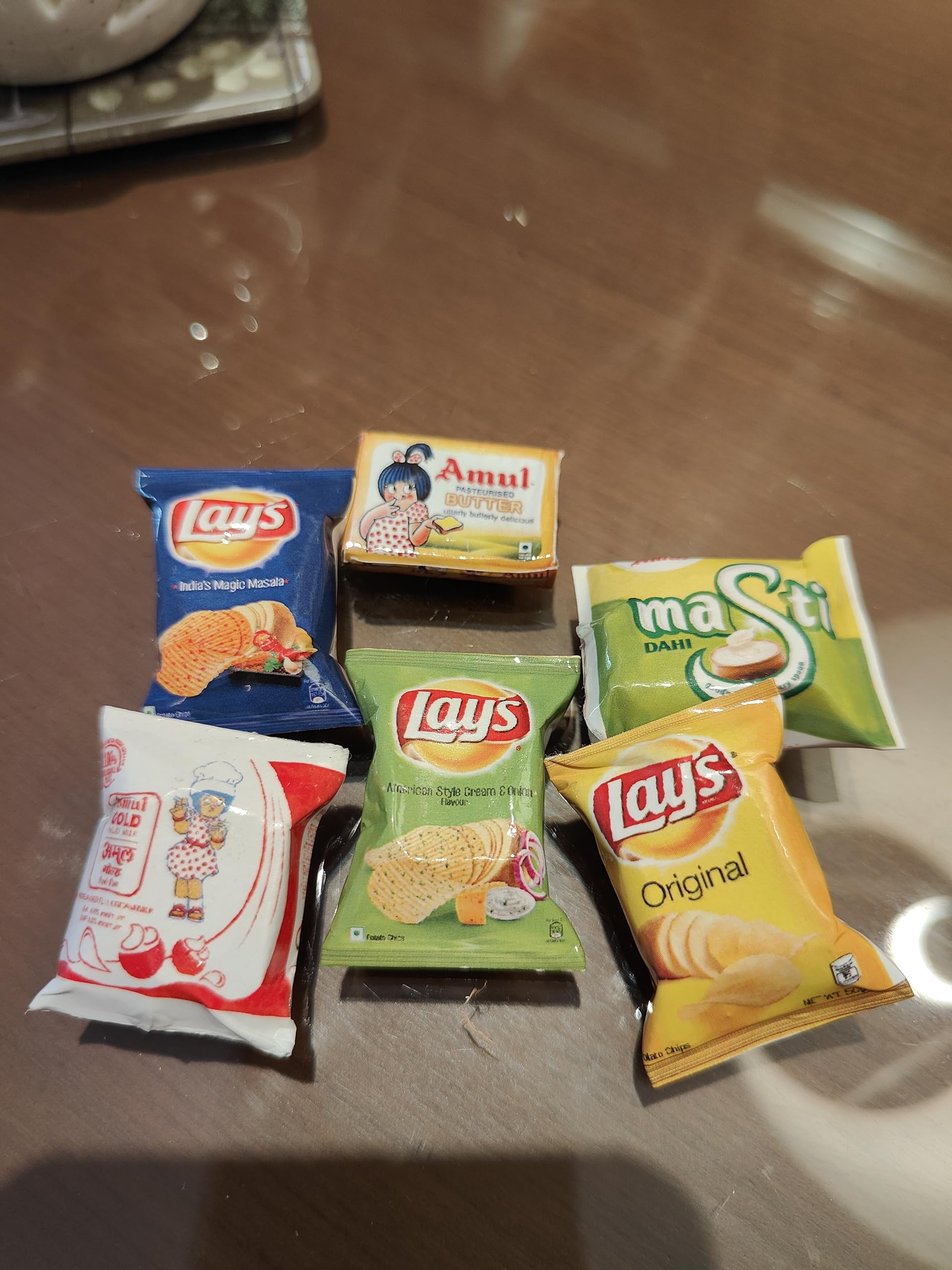 Bumbleberry Chips & Dairy Combo Miniature 3D Food Fridge Magnet | Set of 6 | Kitchen Decor | Handmade in India | 3D Fridge Magnets | Best for Gifting-image-18