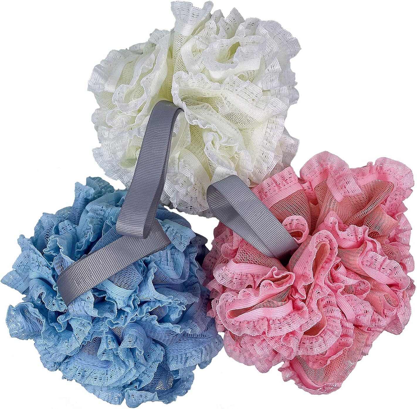 3 Pack Shower Ball Bath Sponge Showers Mesh for Balls B Loofahs Max 44% OFF Under blast sales