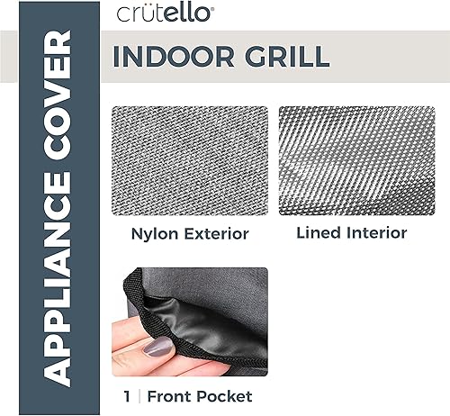 Miniatura 3 de Crutello Cubierta para parrilla interior con bolsillos de almacenamiento compatible con parrillas de interior Ninja Foodi, cubiertas antipolvo para
