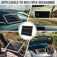 Vista 7 de Saillong Cargador Mantenedor de Batería Solar para Automóvil de 12V, Panel Solar Impermeable Cargador Solar Portátil de Goteo con Enchufe