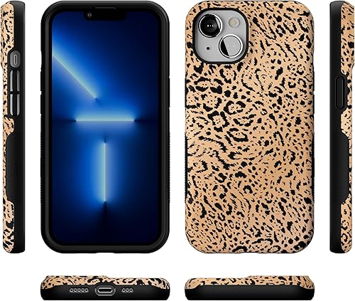 Vista 277 de Casely Funda para iPhone 13 Compatible con MagSafe Color Splash de medianoche Funda retro abstracta Color de medianoche Splash Abstracto