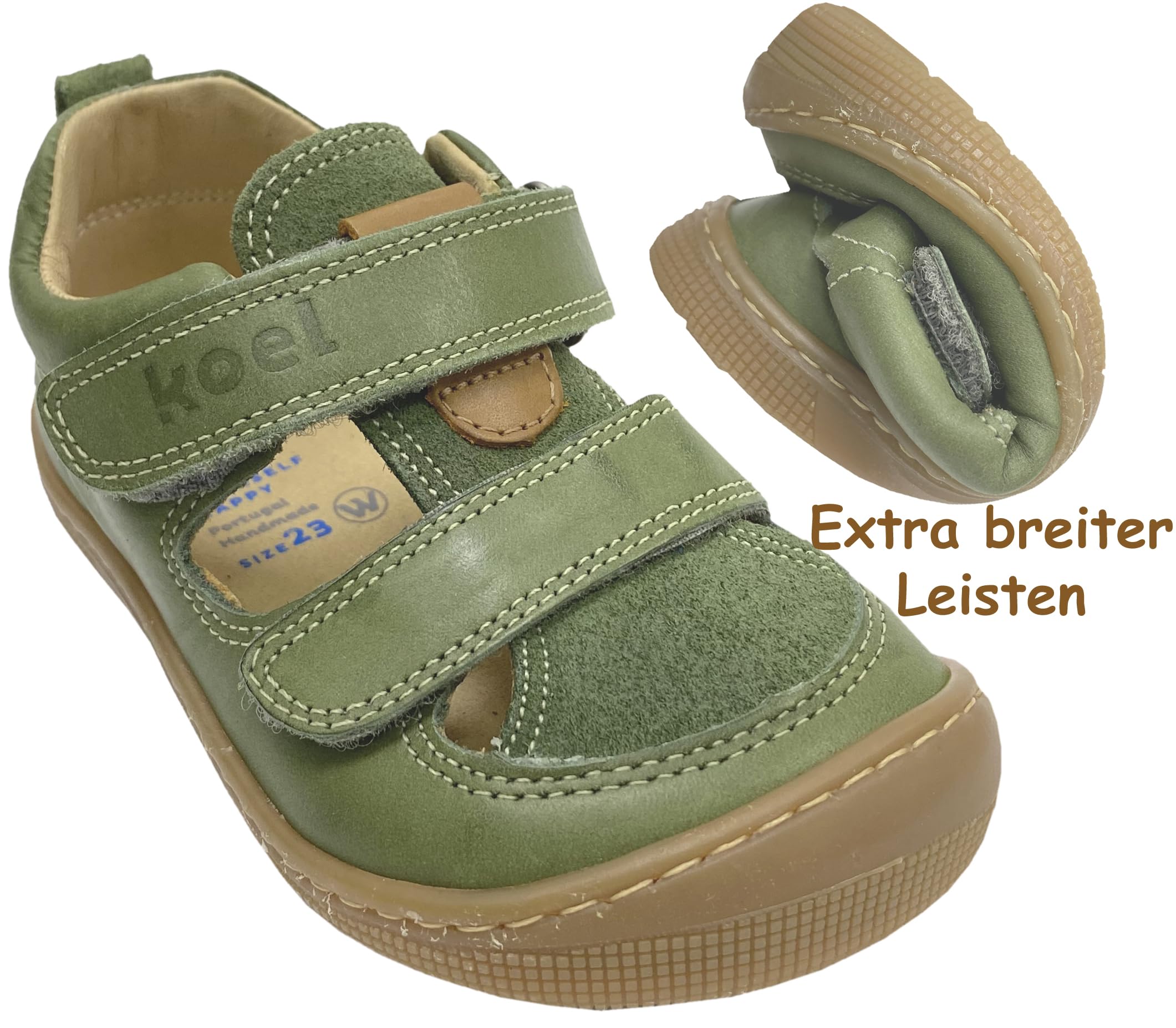 KOEL Kato 07W004.101 - Sandalias de piel para pies descalzos (extra anchos)
