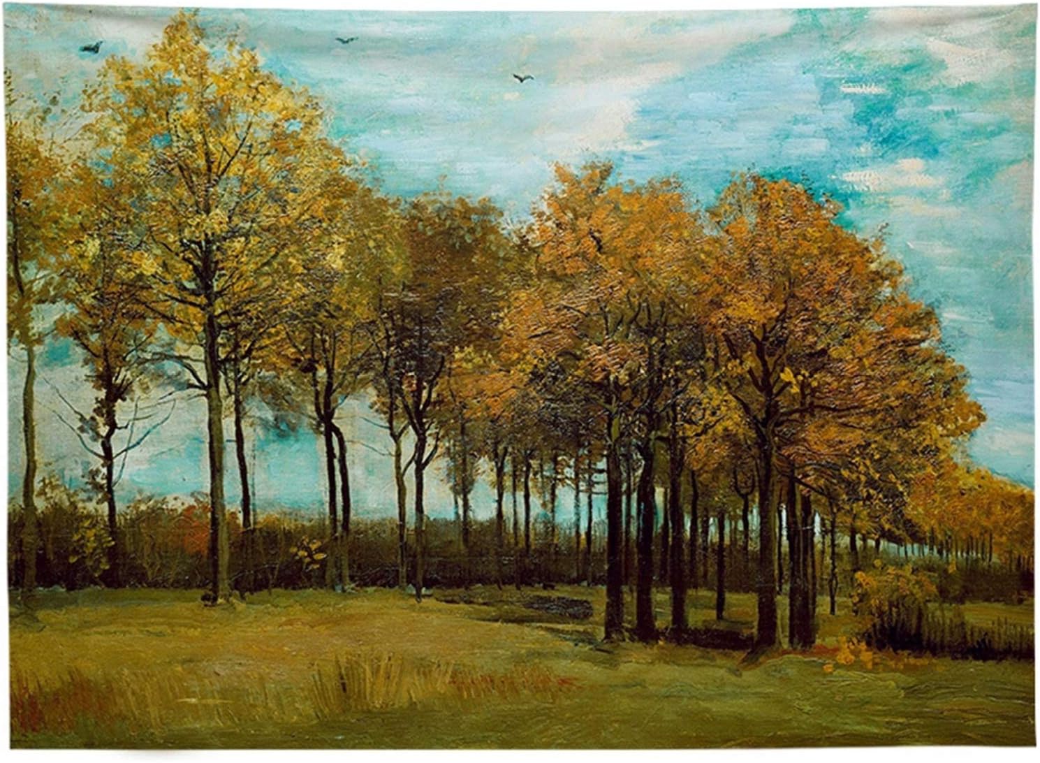 タペストリー 布ポスター 油絵 風景 北欧 背景布 撮影用 布製 ウォールアート 模様替え 多機能 間仕切り 窓カーテン ファブリック装飾用品 家 お店 個性ギフト 壁飾り 掛け物 大判 長方形 70 100cm