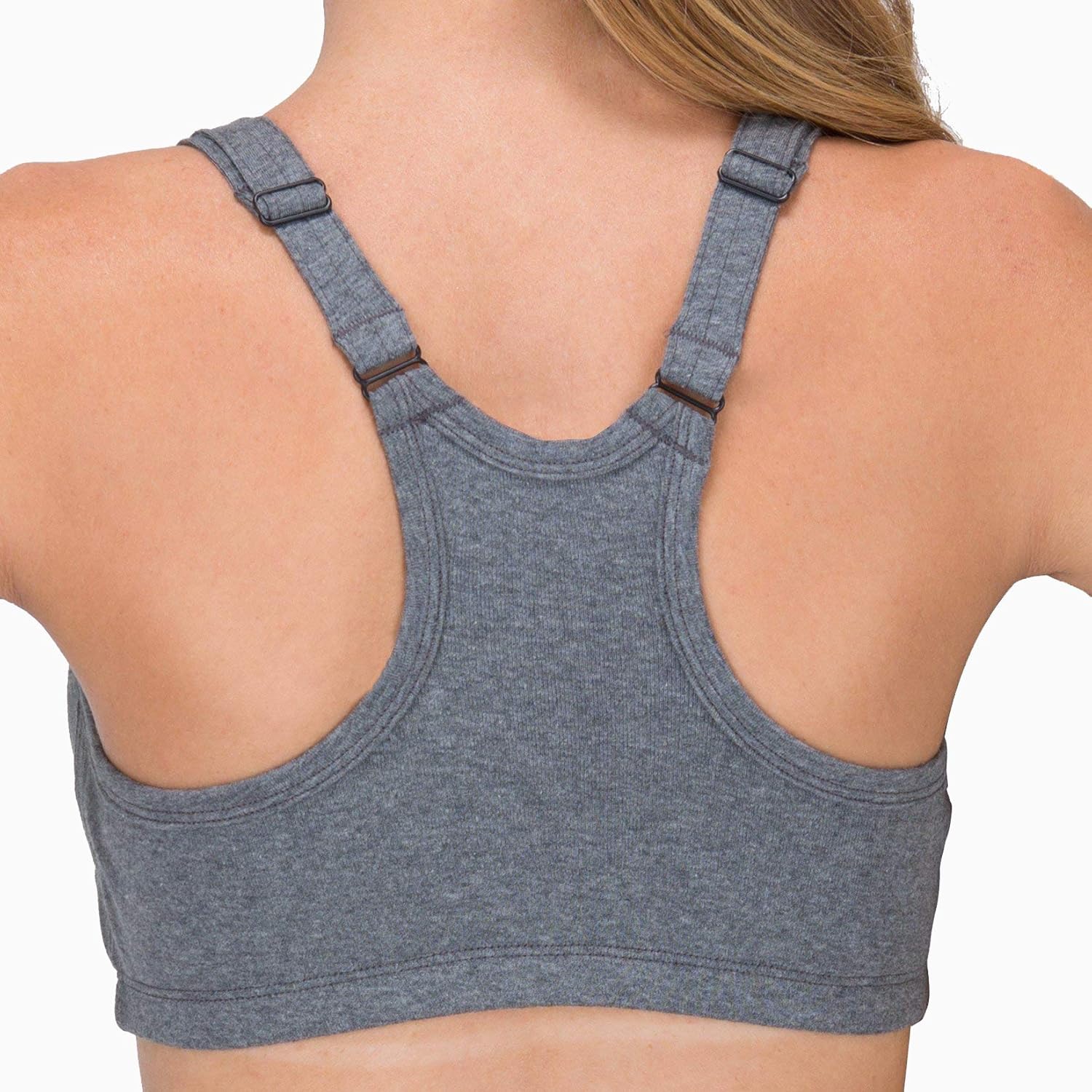 Cottonique Hypoallergenic Organic Cotton Racerback Pullover Bra for Women with Sensitive Skin (Melange Brown) - Image 4