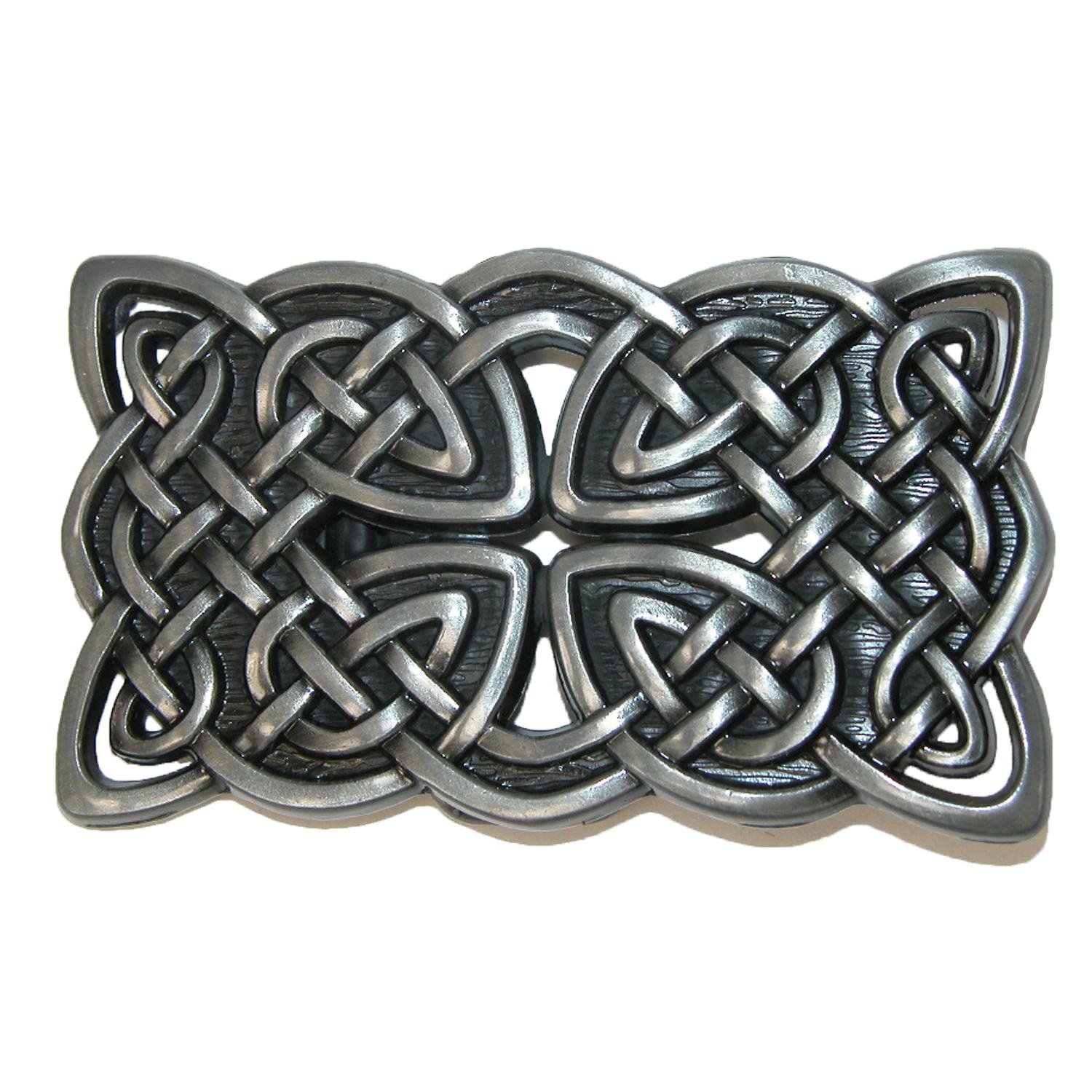 CTM Celtic Knot Belt Buckle, Antique Silver