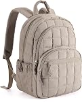 BAGSMART College Laptop Backpack, Travel Laptop Backpack for Women, Quilted Casual Daypack