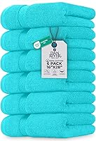 Vista 13 de DAN RIVER Paquete de 6 toallas de mano de alta calidad (16 x 28 pulgadas), 100% algodón, ultra suaves, ligeras, altamente absorbentes, para baño