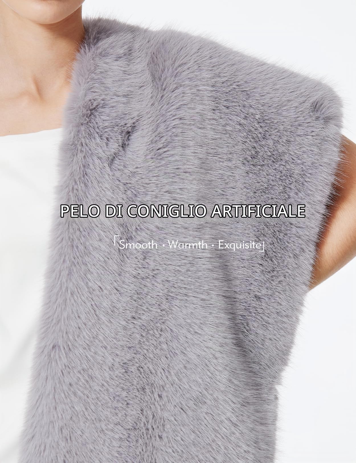 BEAUTELICATE Stola Coprispalle Pelliccia Sintetica Donna Scialle Sposa Pelliccia Sciarpa Elegante per Invernale Matrimonio Cerimonia Damigella