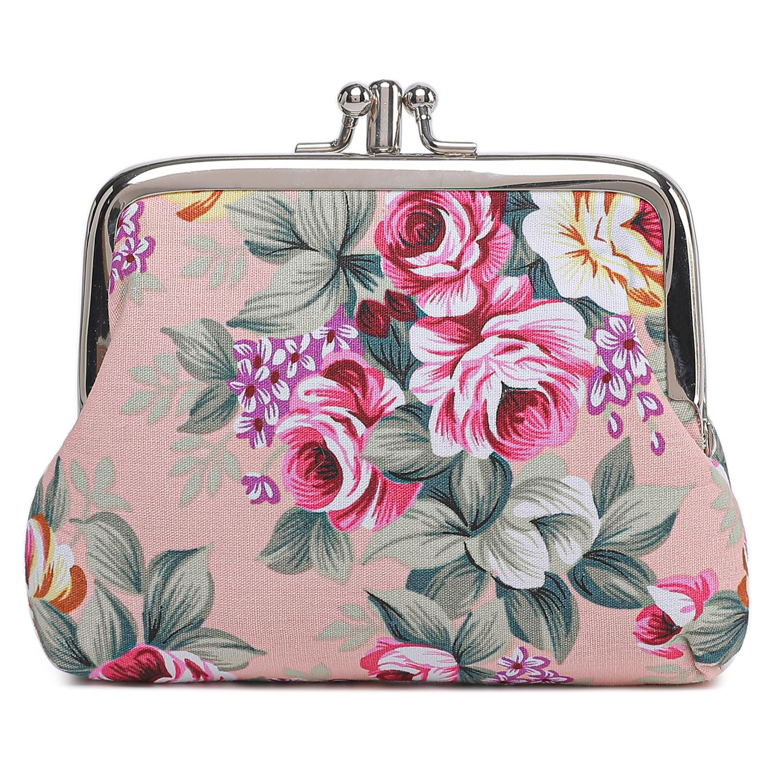 Cute Floral Buckle Coin Purses Vintage Pouch Kiss-lock Change Purse Wallets…