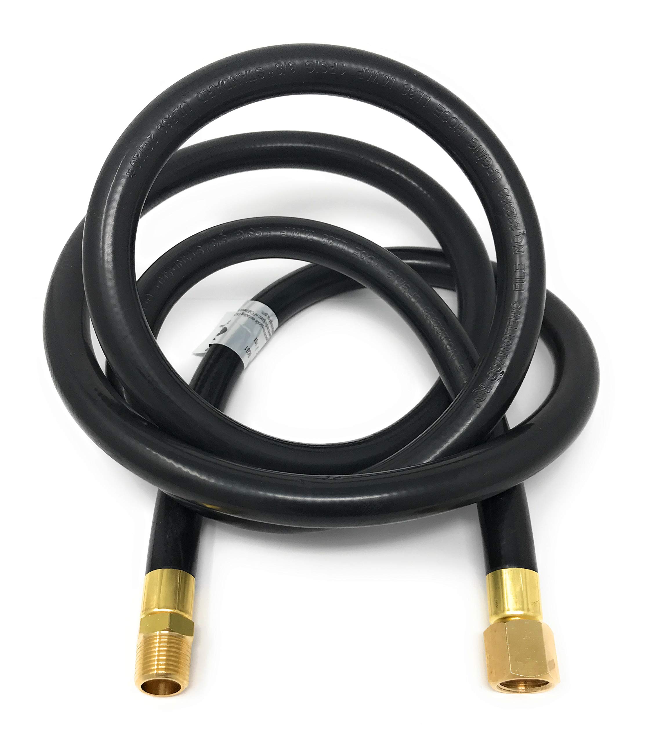 🔥 Manguera De Gas Propano 6 Pies – 3/8″ Conexión Flare Hembra X Hembra – LP Flex Tech – Barbacoa Y Calefacción