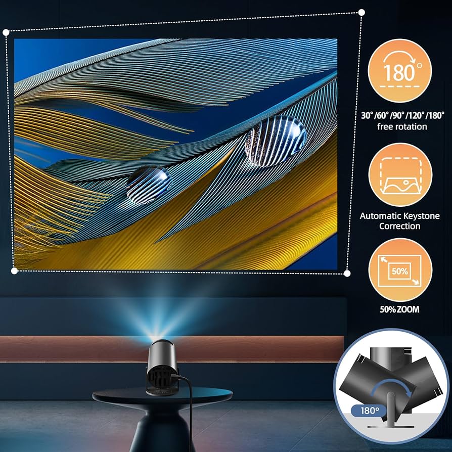 polocsh プロジェクター 小型　型番 HY300 Pro Amazon.com: Portable Projector, Mini Projector with WiFi and