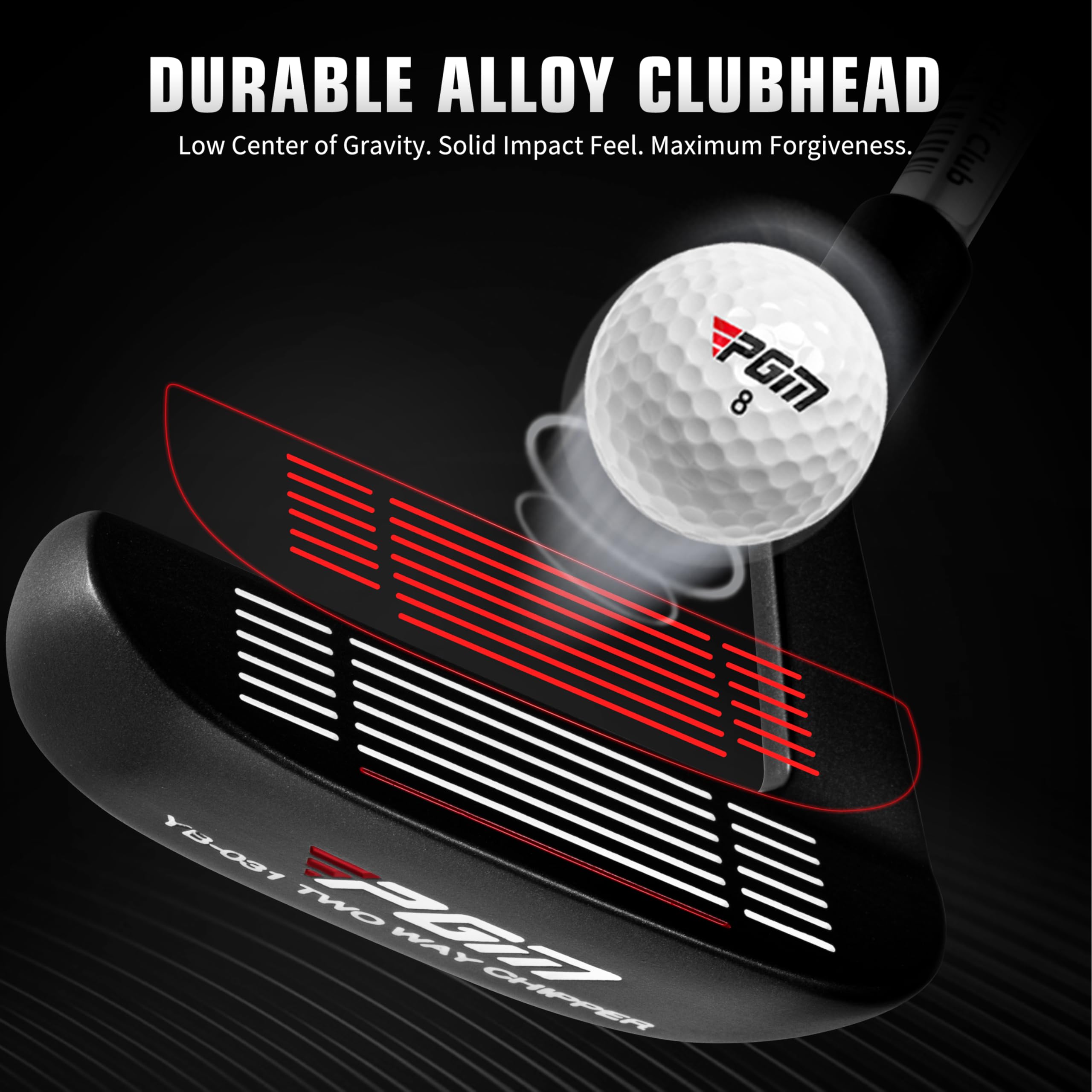 PGM Golfschläger Zwei-Wege-Chipper 36° für Rechts- und Linkshänder, Dual-Sided Chipper Putter Short Game Improvement Wedge für Männer und Frauen