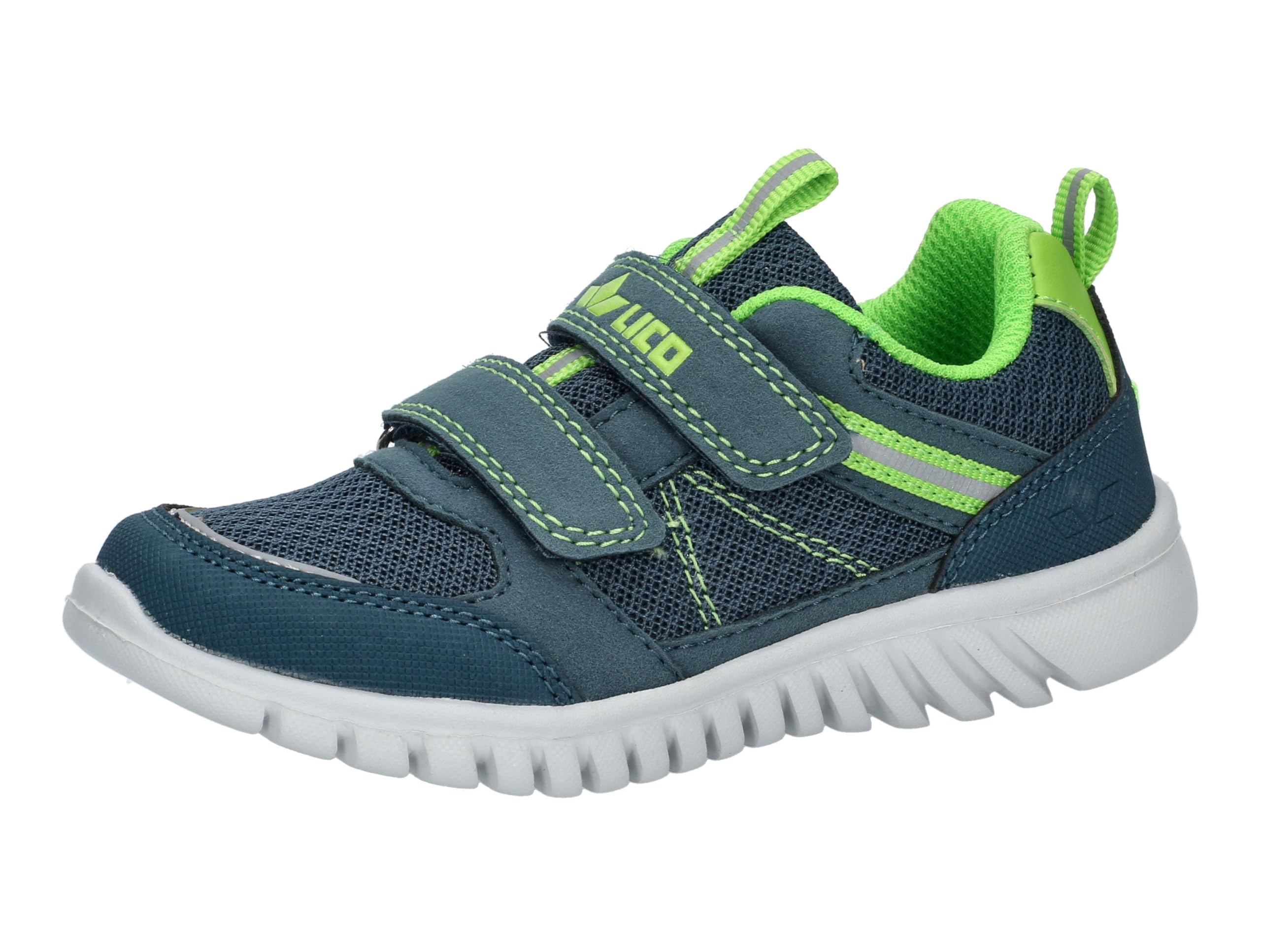 Lico Boys Unisex Children's Randy V Trainers, Petrol/Lemon, 26 EU