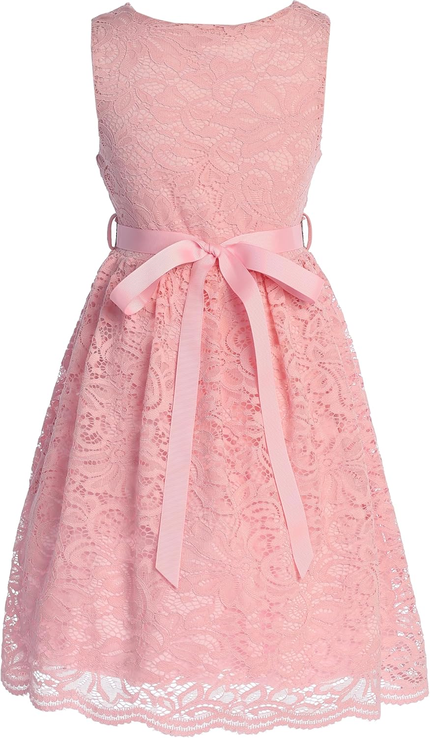 iGirlDress Big Girl Stretch Lace Tulle Skirt Husky Plus Size Flower Girl Dress