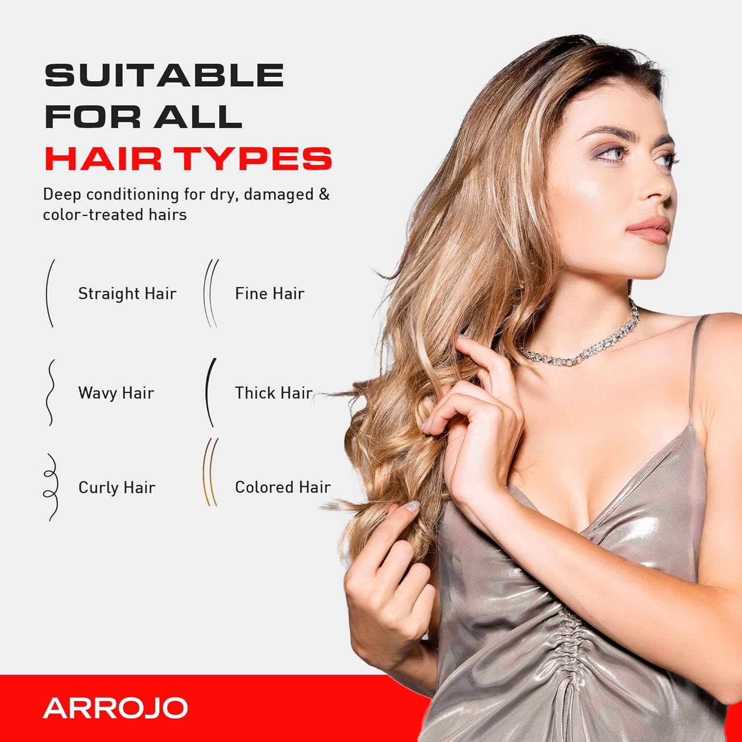 Arrojo Hair Repair Treatment, 5.1 fl oz – Cruelty-Free, Paraben-Free Sulfate-Free Hair Conditioner Mask with Keratin, Avocado & Coconut Oil – Ideal for Dry, Damage & Color-Treated Locks - Image 6